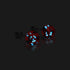 Feu et glace | Argent sterling 925 | Clous d'oreilles en verre Firefly